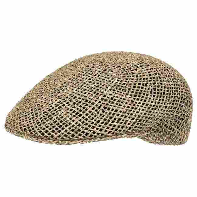 straw newsboy cap