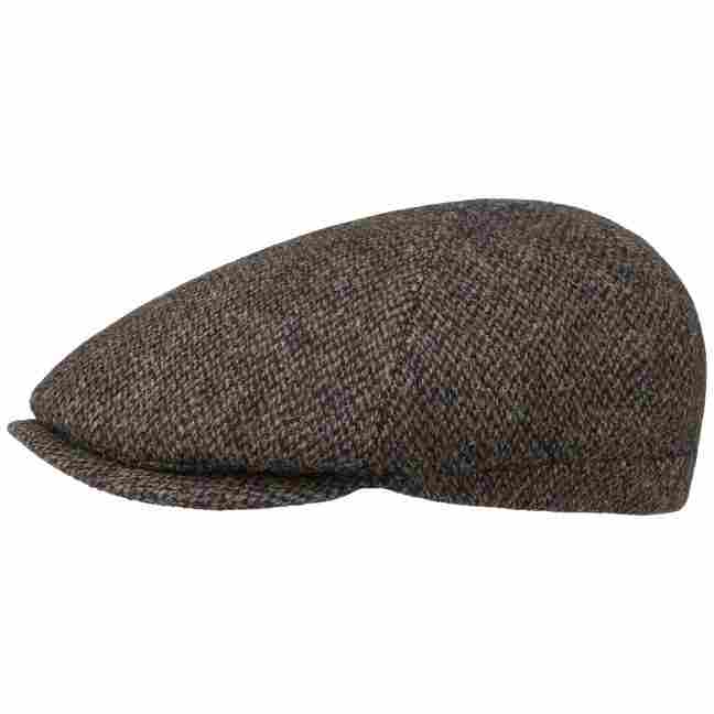 herringbone harris tweed flat cap