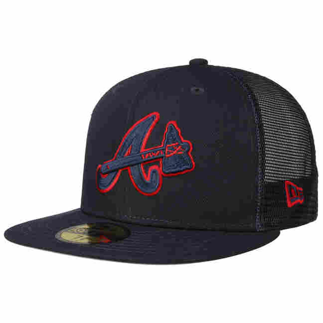 New Era 59Fifty Men Women Hat MLB Basic Atlanta Braves "A" Black  Fitted Wool Cap