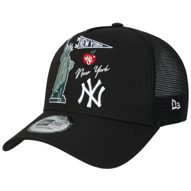 New Era MLB Trucker NY Yankees Grey Cap Co. - 100 Years of Caps & Graphics